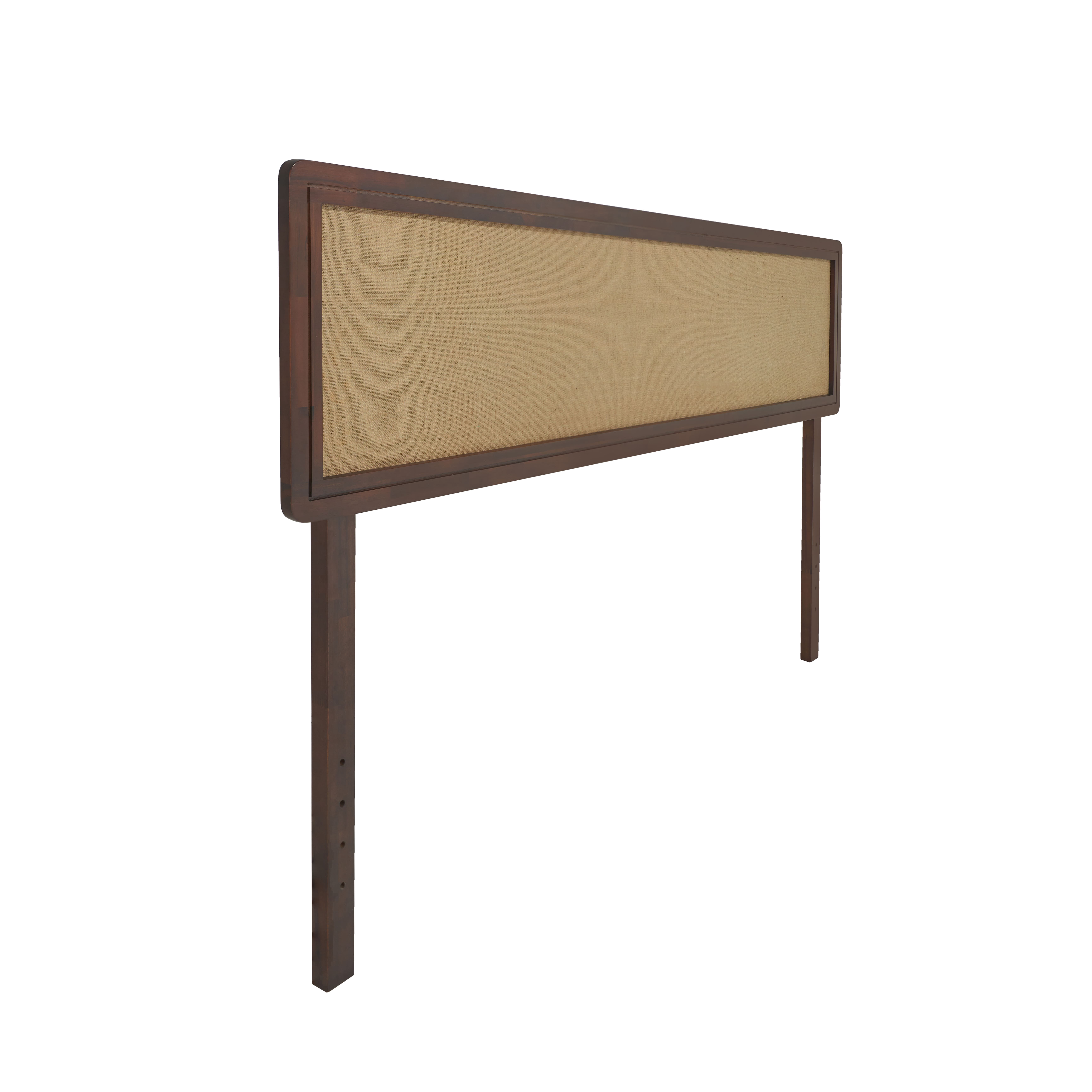 Grace King Size Headboard, Bohemian, Solid Wood, Walnut