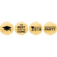 thumbnail image 2 of Darling Souvenir Candy 190 Pcs Graduation Theme Stickers DIY Chocolate Labels-Glitter Gold, 2 of 2