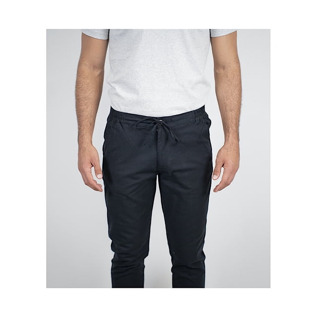 PANTALÓN LINO 98 COAST AV. HOMBRE PA09015 ALGODÓN NEGRO