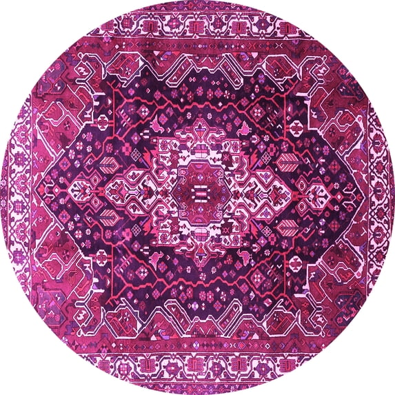 Ahgly Company Indoor Round Persian Pink Traditional Area Rugs, 8' Round