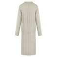 thumbnail image 3 of Levmjia Robes Jupes pour Femmes Grande Taille Solde Décontracté Dames Chandail à Épingles à Fleurs Manches Longues Col Rond Jupe à une Ligne Ensemble Jupe, 3 of 8