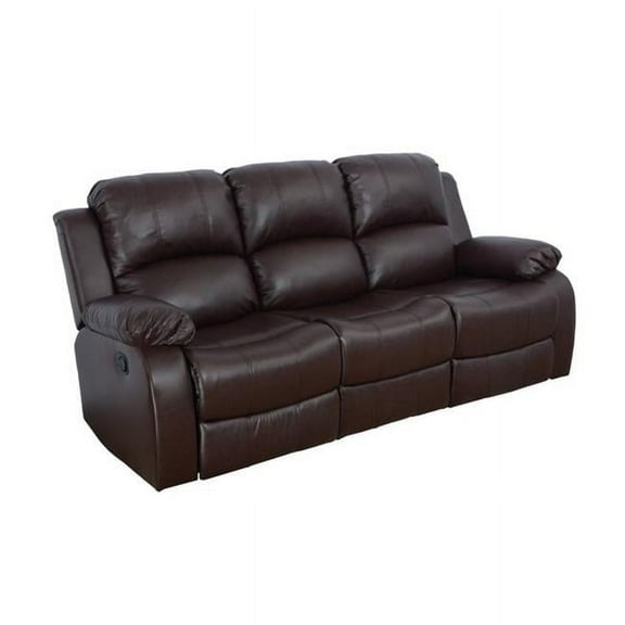 Lifestyle Furniture LGS2900-S Odessa Reclining Sofa- Dark Brown - 40 x 82 x 37 in.