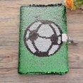 thumbnail image 2 of Boys Football Diary with Lock and Key, Sequin Notebook Kids Diary School Travel Notebook Gift (Green) (1 pc) Zekai, 2 of 5