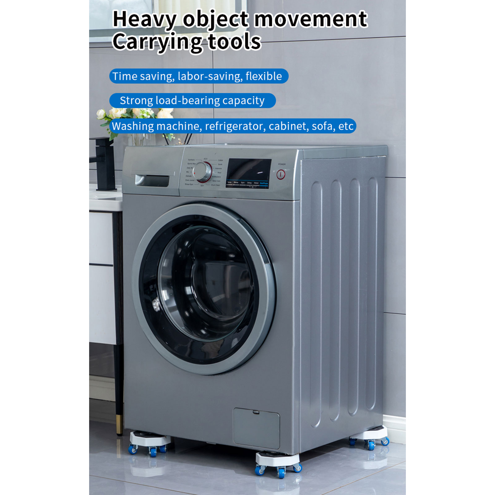 Sofa Mover Roller Wheel Set Heavy Duty Furnitures Mover Lifting Moving Furniture Helper Appliance Slider for Washer