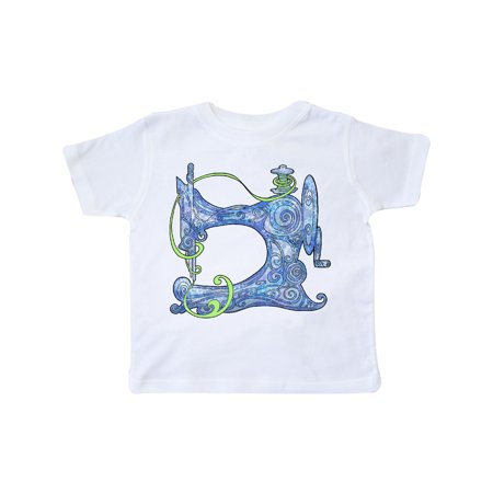 

Inktastic Stylized Vintage Sewing Machine in Blue Gift Toddler Boy or Toddler Girl T-Shirt