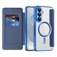 thumbnail image 2 of For Samsung Galaxy S26+ 5G Wallet Cell Cover, RFID Blocking, PU Leather,Compatible With MagSafe , With Flip Cover Multi-Card Slots Pocket, Ultra Thin Magneti Protective Cover,Dark blue, 2 of 7