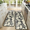 thumbnail image 4 of Kitchen Rugs Sets Of 2,Pioneer Flower Floral Print Pattern Anti Fatigue Kitchen Mat Rugs Non Slip Washable,Decorative Kitchen Floor Mats for Kitchen,Sink,Laundry,17"x47"+17"x47", 4 of 5