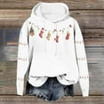 thumbnail image 5 of ClodeEU Women's Christmas Sweatshirt With Hooded,Fashions Long Sleeve Pullover with Pocket White,Womens Plus XXL, 5 of 5
