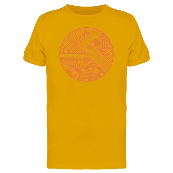 Abstract Line Art In Red Circle Tee Men's -Image by Shutterstock