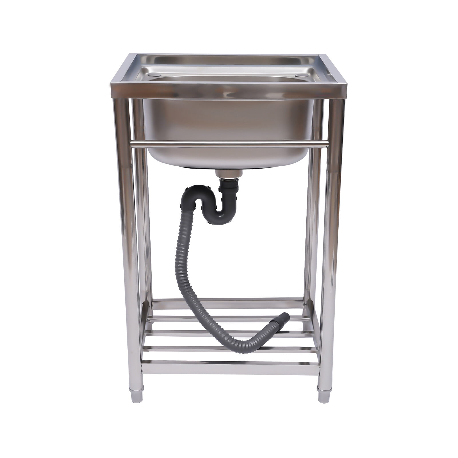 Commercial Stainless Steel Kitchen Utility Sink - 55*45*85cm 132lbs Capacity for Kitchens, Bars, Restaurants