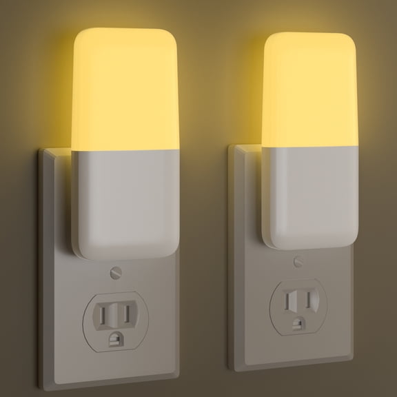 XUEYU 2 Pack Night Lights Plug into Wall, Modern LED Night Light with Light Sensor, Dusk to Dawn Sensor, suitable for Hallway Bedroom Bathroom, Soft Warm White