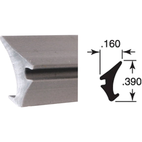 Prime-Line Products, P 7774 Glass Glazing Spline, Gray Vinyl, 200' — Residential Use, Standard Application