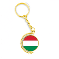 thumbnail image 1 of Hungría national flag Europa país Anillo de oro de metal llavero llavero, 1 of 3