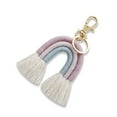 thumbnail image 5 of Weaving Rainbow Keychains Jewelry Adornment Fashion Accessory Key Ring Pendant Keyholder Ornament Colorful DIY Bag Charm Colorful/Purple, 5 of 5