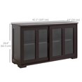 thumbnail image 3 of HOMCOM Kitchen Sideboard Stackable Storage Cabinet with Sliding Glass Door, 3 of 10