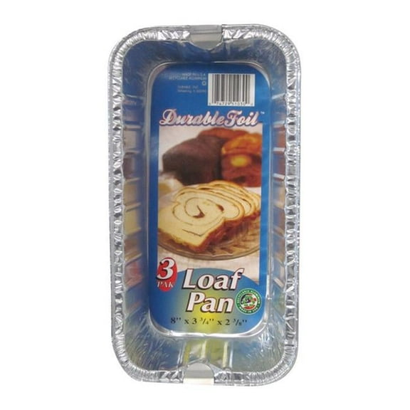 Home Plus  3.75 x 8 in. Durable Foil Loaf Pan - Silver- pack of 12