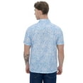 thumbnail image 2 of LA LEELA Men's Hawaiian Shirt Fashion Button Down Short Sleeves Holidays Aloha Party Casual Tops Summer Beaches Shirts for Men M Blue Leaves, 2 of 6