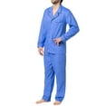 thumbnail image 2 of Hanes Men's Pajamas Cotton X-Temp Long Sleeve Shirt & Pants Knit Pjs Lounge Set - Blue Yonder (X-Large), 2 of 7
