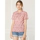 thumbnail image 2 of Blusa Estampado De Cereza Allegra K Cuello Con Corbata De Lazo Para Mujer Rosa XS, 2 of 6