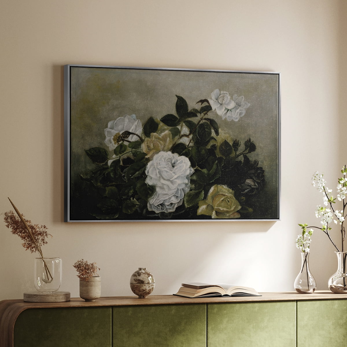 Vintage Landscape-CCLVII By Wexford Home Framed in Silver Wood Gallery Wrapped Canvas 17 in. x 25 in.