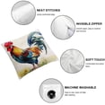 thumbnail image 6 of PIKWEEK Vintage Rooster Farmhouse Style Pillow Covers Rustic Cock Cushion Covers with Geometric Pattern Country Home Decorative Cotton Pillowcases A set of two  Multiple specifications White, 6 of 7