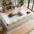 thumbnail image 6 of Senfot Modular Sectional Sofa,Cloud Sectional Couches, Couch Sectional with Large Storage & Ottoman for Living Room, l-Shape (Beige 7-Seater), 6 of 7