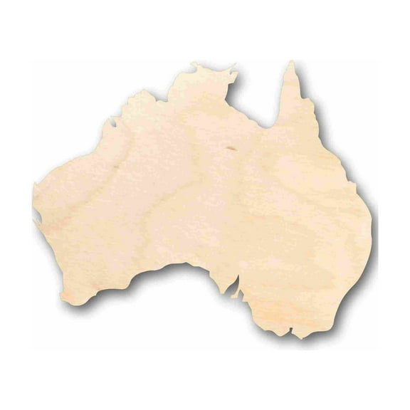 Unfinished Wood Australia Silhouette - Craft- up to 46" DIY 4" / 1/8"