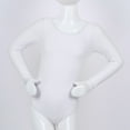 thumbnail image 5 of Oyolan Kids Girls Basic Ballet Dance Leotards Long Sleeve Gymnastics Bodysuit Dancewear White 6, 5 of 7