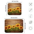 thumbnail image 3 of Sunflowers Dish Drying Mat Microfiber Kitchen Mats Large Counter Absorbent Dish Pad Drainer Rack 16"x18", 3 of 7