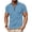 Light Blue, variant on Men's Casual Plaid Square Pattern T Shirt One Third Zip Mock Neck Short Sleeve Lightweight Breathable Summer Top for Men Black 2XL