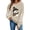 Khaki, variant on Women's Snowman Graphic Sweatshirt Crew Neck Long Sleeve Snowflake Sleeve Casual Pullover Top