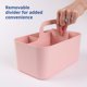 thumbnail image 3 of Caja de almacenamiento multiusos de 5 compartimentos rosa - Caja de almacenamiento de plástico con asa | Escritorio, cosméticos, caja de almacenamiento para dormitorio., 3 of 4