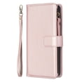 thumbnail image 5 of for iPhone 11 Zipper Wallet Case with Wrist Hand Strap & Card Slots Holder, Business PU Leather Shockproof Flip Kickstand Purse Protective Cover Case for iPhone 11, Gold, 5 of 9