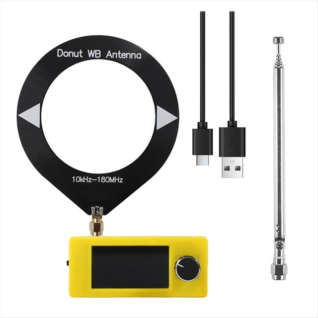 Mini Receptor de Radio SI4732 de 10-180 MHz, Portátil, con Pantalla de 1,9 Pulgadas, Radio de Corta FM/AM/LSB/USB, Radio SI4732 con Antena de Bucle.