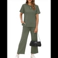 thumbnail image 1 of Conjunto Deportivo de Dos Piezas para Mujer, Informal, de Corta y Pantalón . Gris-Verde XXL, 1 of 5