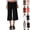 Black, variant on UDAUDU Womens Fold Over Gaucho Pants Low Rise Wide Leg Capris for Women Flowy Going Out Yoga Bottoms Wide Leg Capri Pants Navy L