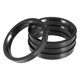 thumbnail image 1 of 70,1mm a 60,1mm Universal Coche Cubos Centrados Anillos Negro - 4uds, 1 of 1