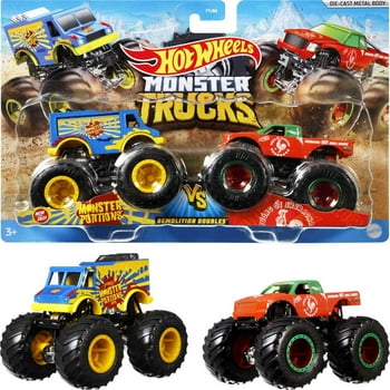 Hot Wheels Monster Trucks Demolition Doubles, Set of 2 Toy Trucks (Styles May Vary)