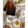 thumbnail image 4 of Burnt Orange Black Ombre Kitchen Dish Towels for Drying Dishes Set of 3, Modern Abstract Striped Gradient Waffle Weave Microfiber Hand Tea Bathroom Towels Quick Dry & Absorbent Towel 15.7x23.6, 4 of 7