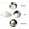 thumbnail image 3 of MasteelfCA 1 Ensemble Assiette en Céramique Créative pour Steak Assiette de Rangement pour Aliments Assiette à Dessert avec Couvercle, 3 of 7