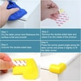 thumbnail image 6 of 4pcs Desk Table Edge Foam Corner Cushion Guards Strip Soft Bumper Protector with Stick Tape Yellow, 6 of 7