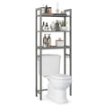 thumbnail image 2 of Spaco Over-The-Toilet Storage Shelf Space Saving Metal Bathroom Organizer Hooks-Gray, Bathroom Cabinet, 2 of 7