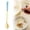 Multicolor, variant on Dessert Spoons, Long Handle Ice Spoons Stainless Steel with Handles for Coffee Tea, 7X1In, 1Pcs (White)