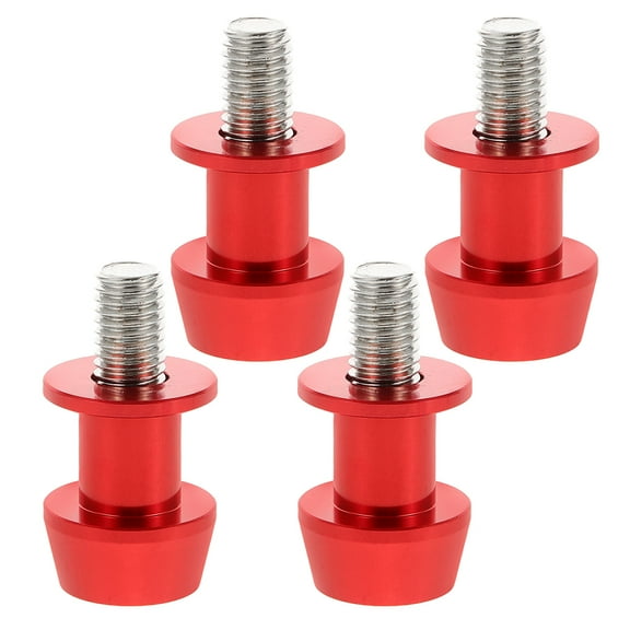 Amosfun 2Pairs Universal Red Aluminum Motorcycle Swingarm Spools with Easy Installation