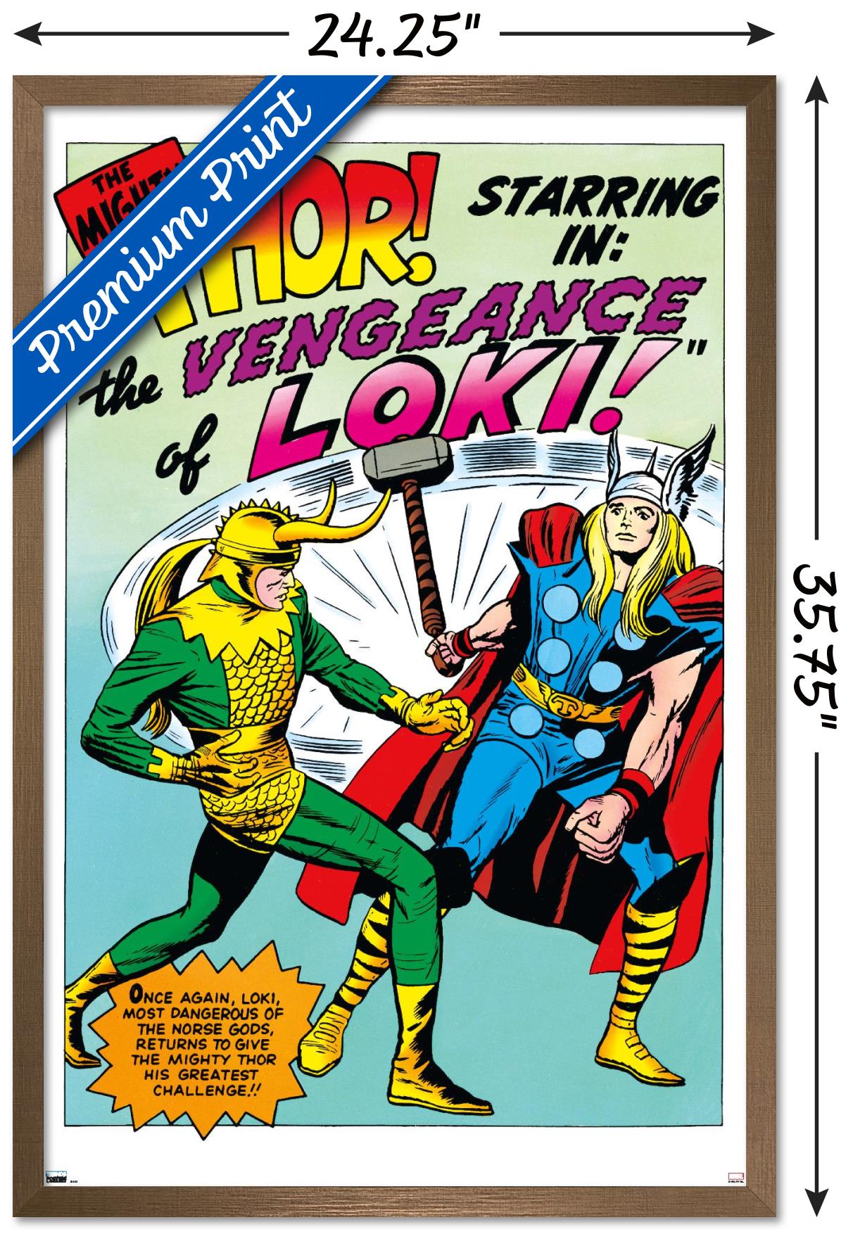Marvel Comics - Loki - The Might Thor Wall Poster, 22.375" x 34", Framed