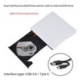 thumbnail image 5 of USB 3.0 SATA External DVD CD-ROM RW Drive Enclosure 5Gbps High-Speed 12.7mm Optical Drive Case for Laptop Desktop White, 5 of 5