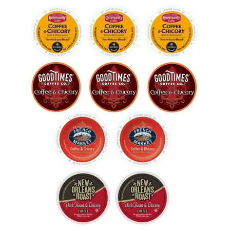 10 Ml Sampler - Coffee & Chicory Sampler Keurig K-Cups Variety Box, 10 Count