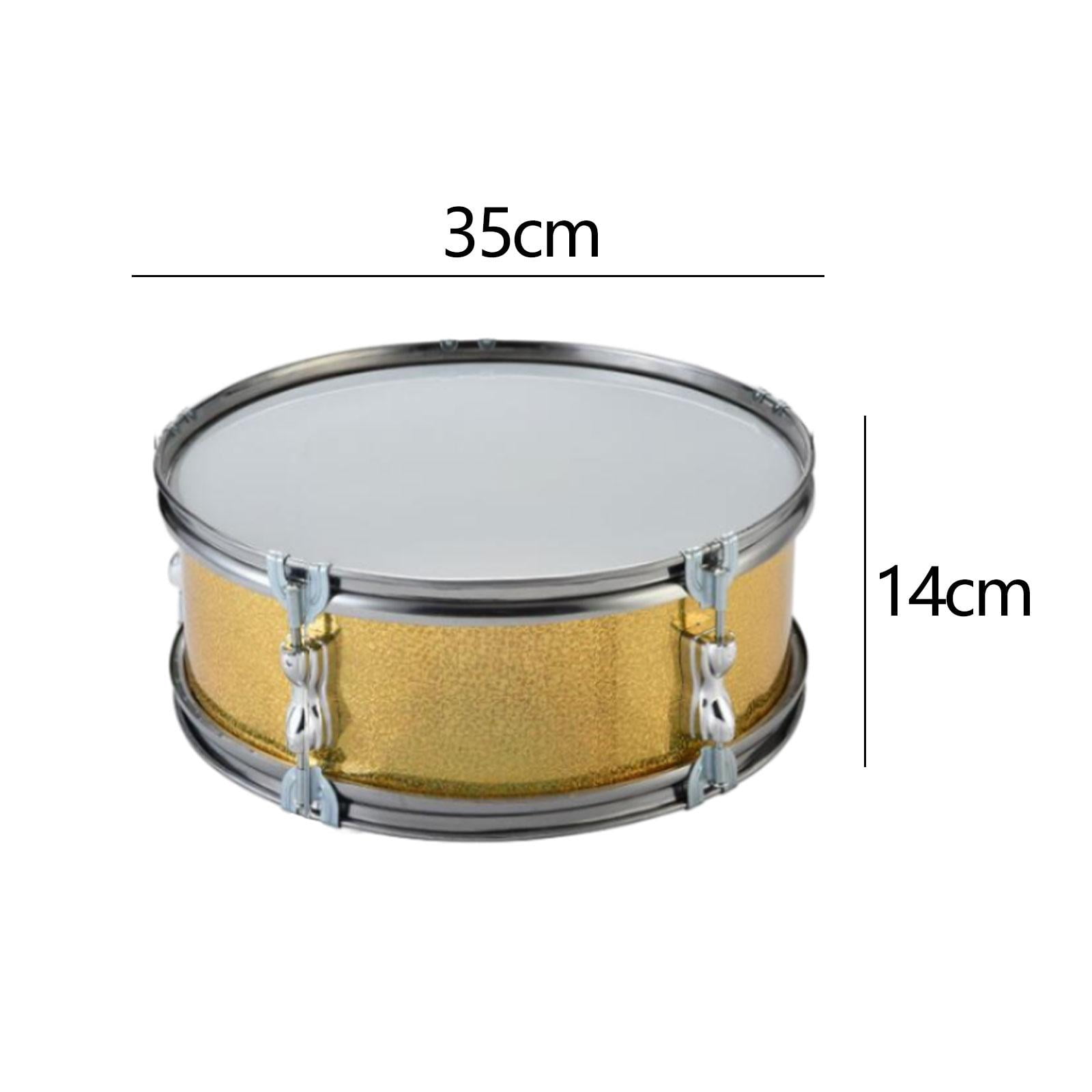 13inch Snare Drum with Shoulder Strap, Percussion Instrument Musical Instruments Music Drums for Boys Yellow Monophonic