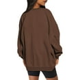 thumbnail image 3 of hirigin Women Sweatshirt, Long Sleeve Crew Neck Solid Loose Fall Pullover Tops for Casual Daily, 3 of 4