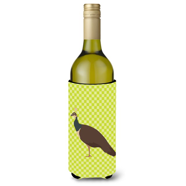 "Treasures Indian Peahen Peafowl Green Decorative Bottle Hugger, 750 ml, Multicolor" Caroline's Treasures BB7753LITERK